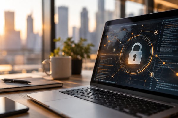 Symbol cyberbezpieczeństwa i ochrony danych